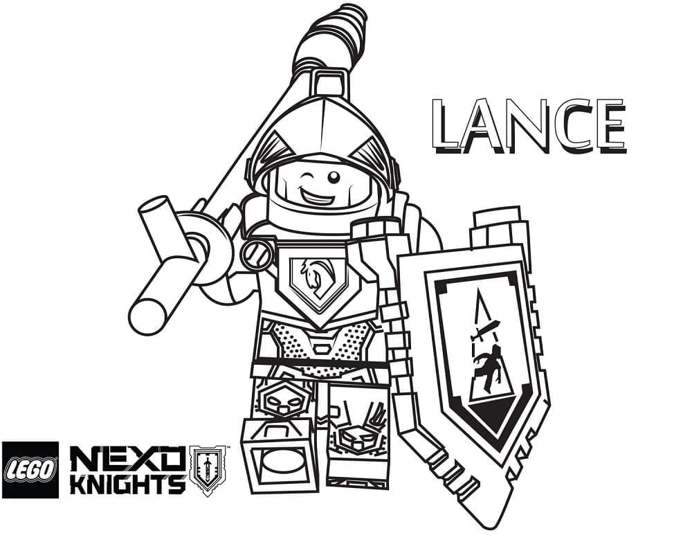 Lego Nexo Knights Lance coloring page