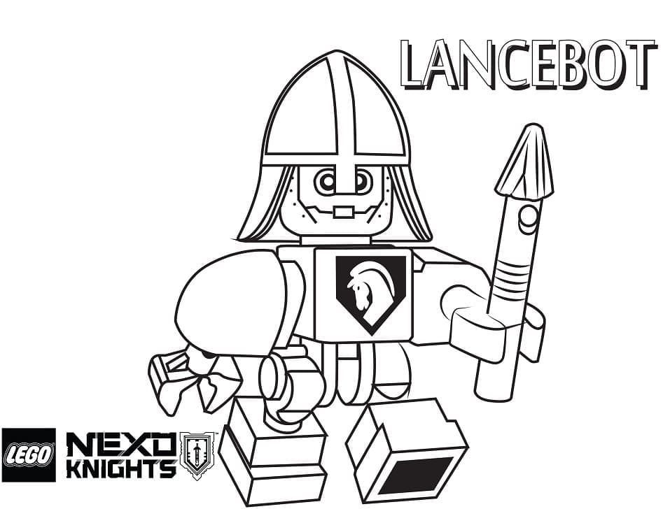 Lego Nexo Knights Lancebot coloring page