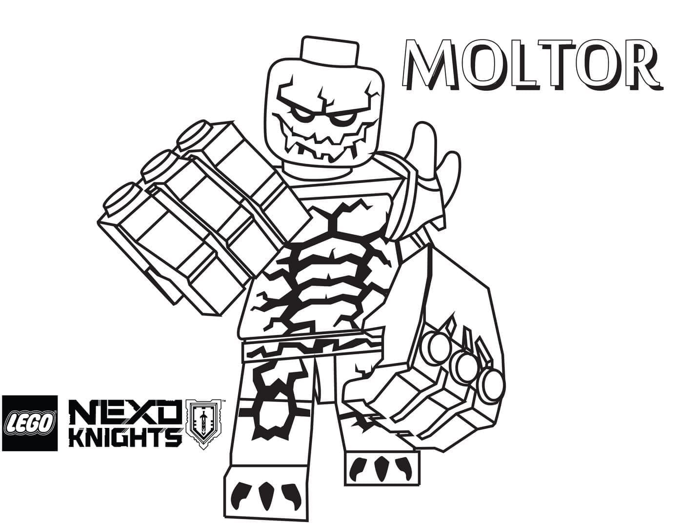 Lego Nexo Knights Moltor coloring page