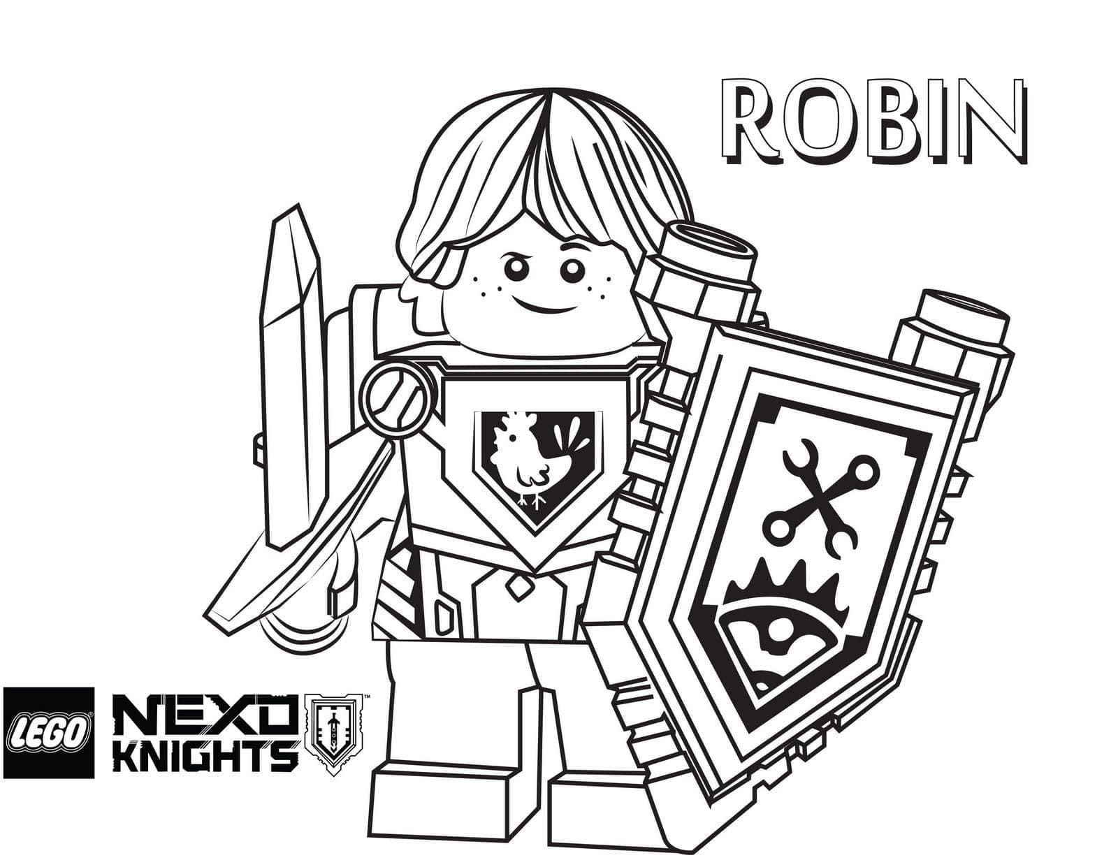 Lego Nexo Knights Robin coloring page