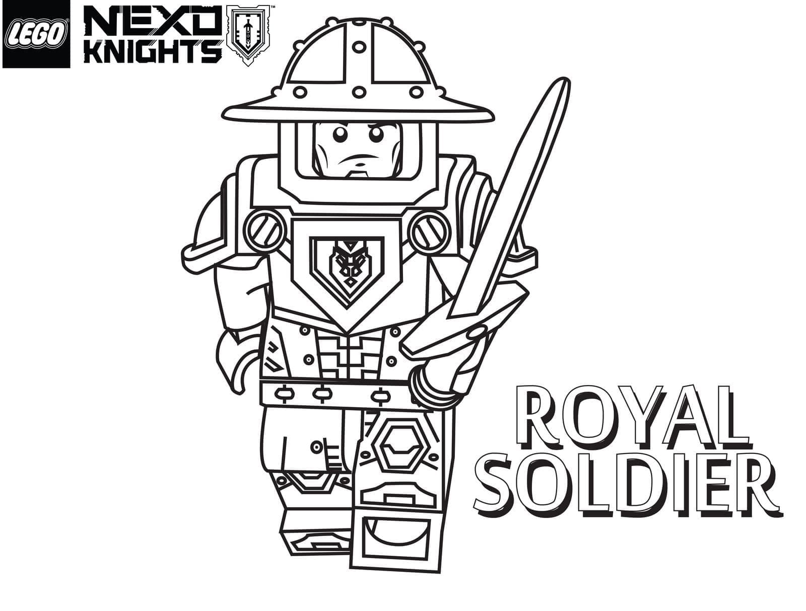Lego Nexo Knights Royal Soldier coloring page
