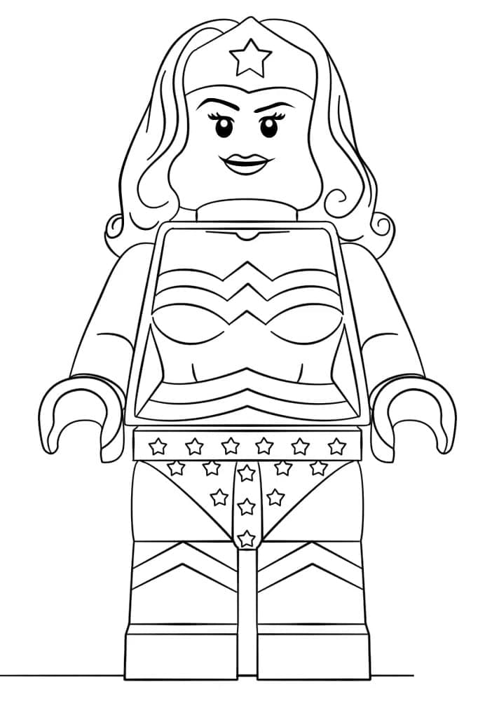 Coloriage Lego Wonder Woman