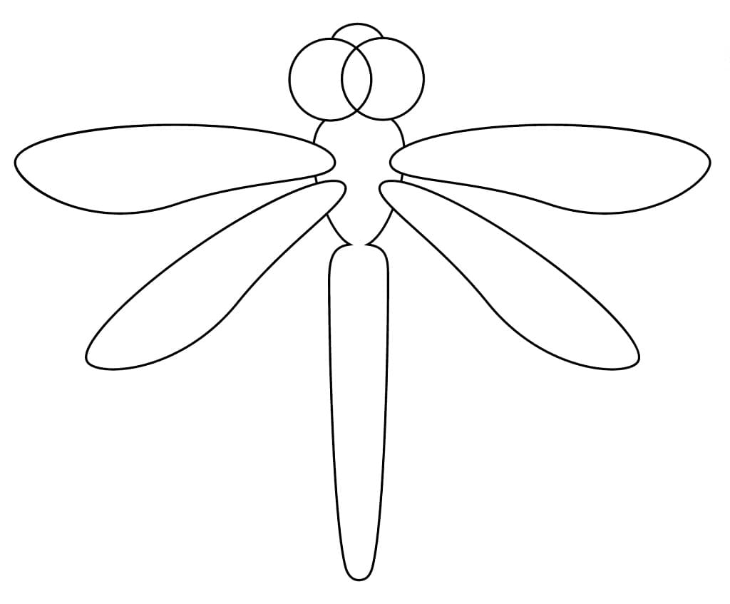 Libellule Simple coloring page