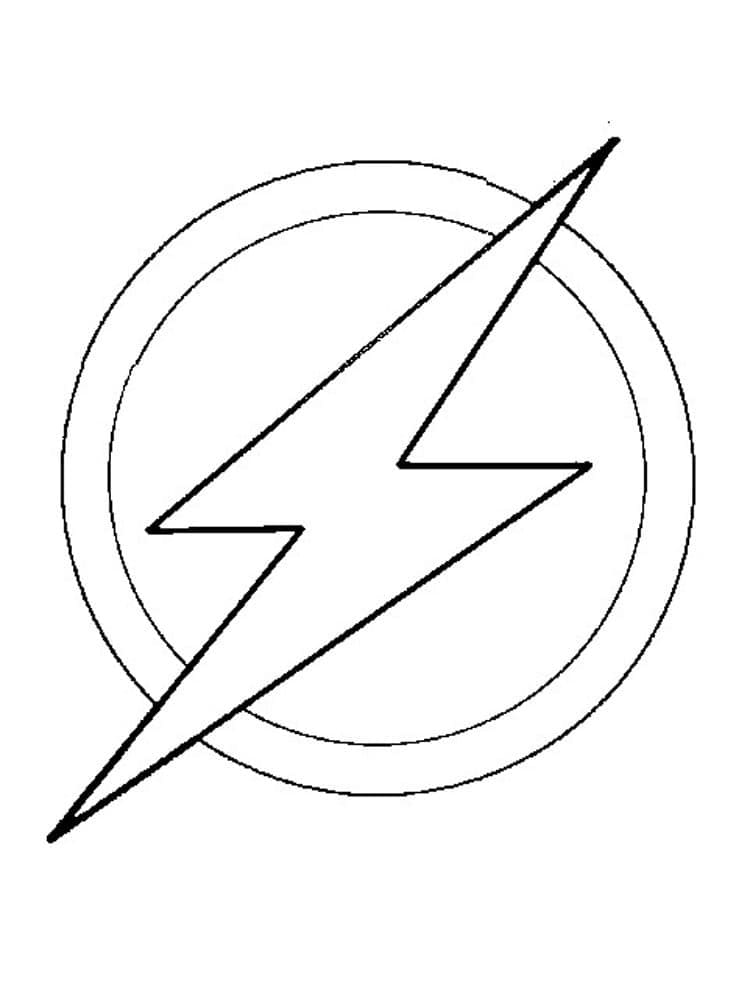 Logo Flash coloring page