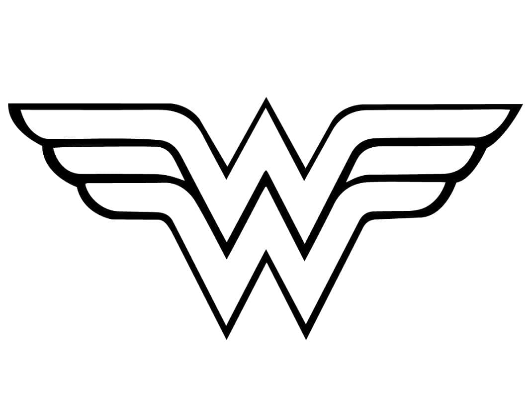 Coloriage Logo Wonder Woman