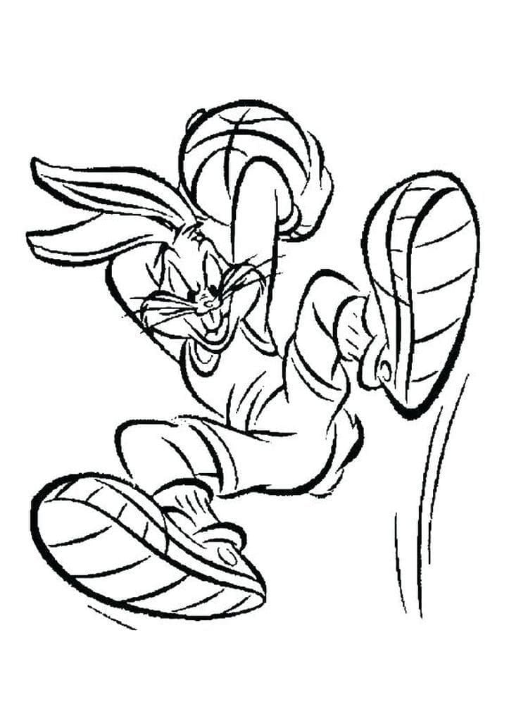 Looney Tunes Bugs Bunny de Space Jam coloring page