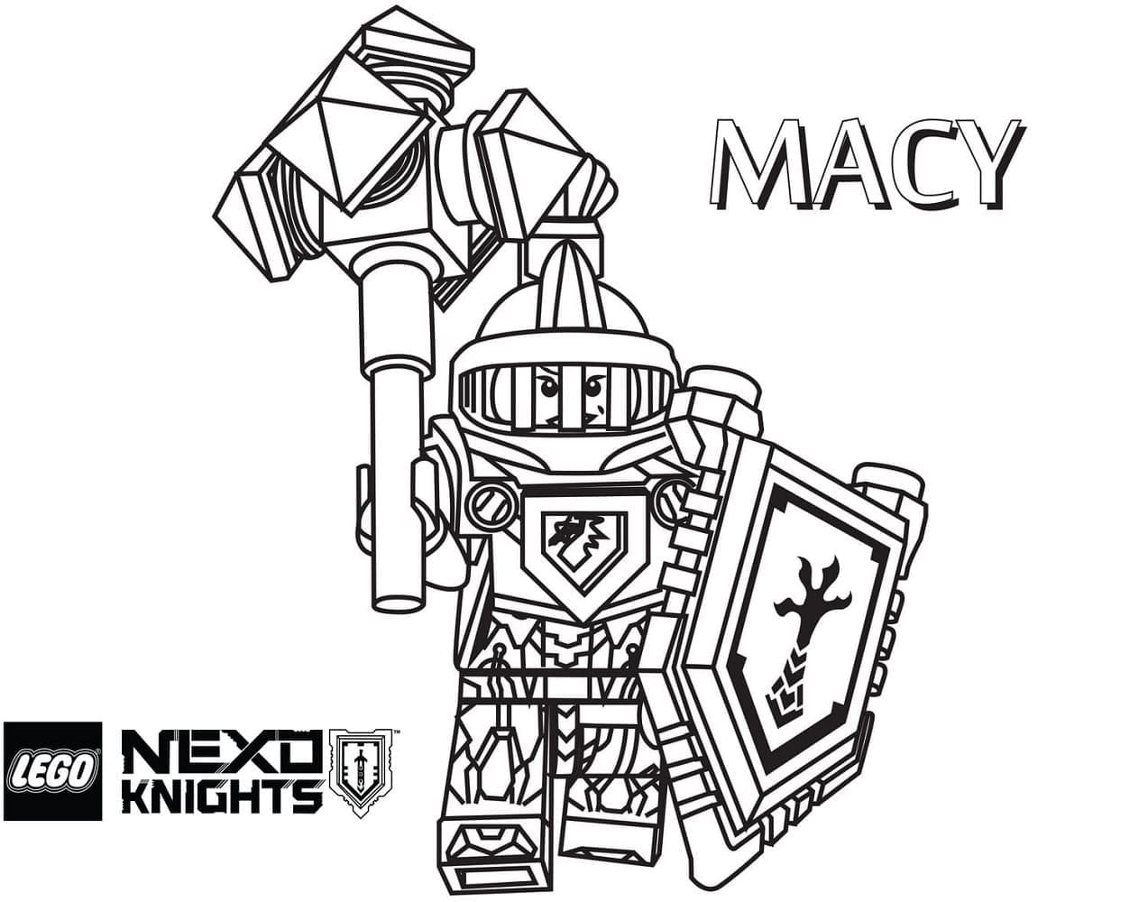 Macy de Lego Nexo Knights coloring page