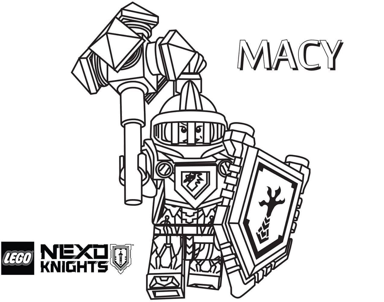 Coloriage Macy de Lego Nexo Knights