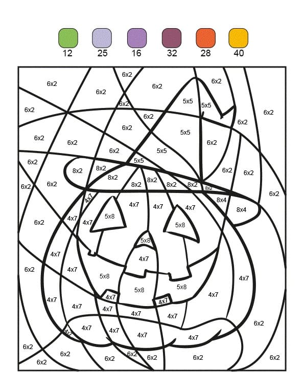 Coloriage Magique Halloween Citrouille d'Halloween