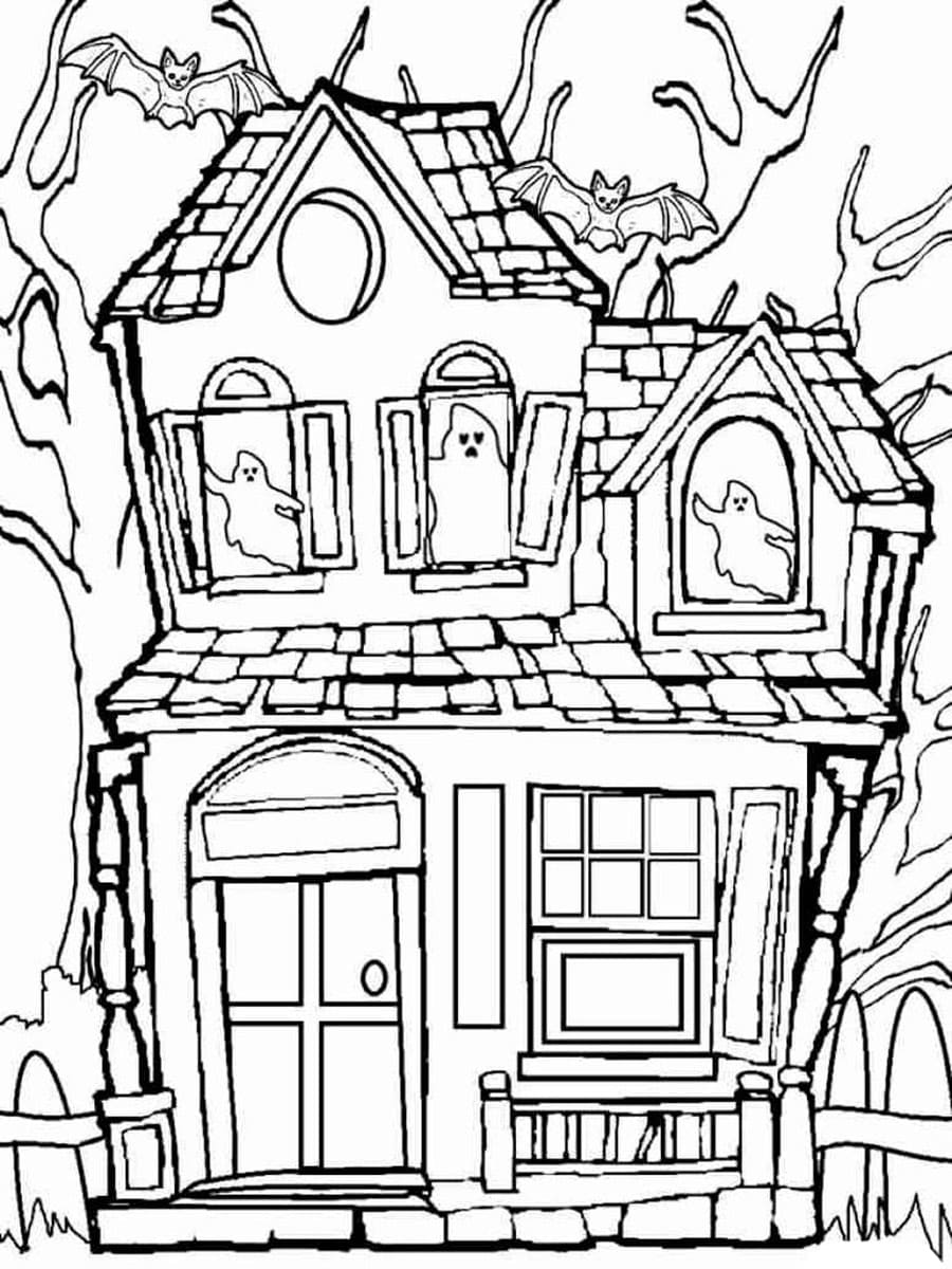 Maison Hantée 1 coloring page