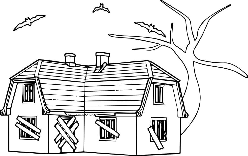 Maison Hantée 4 coloring page