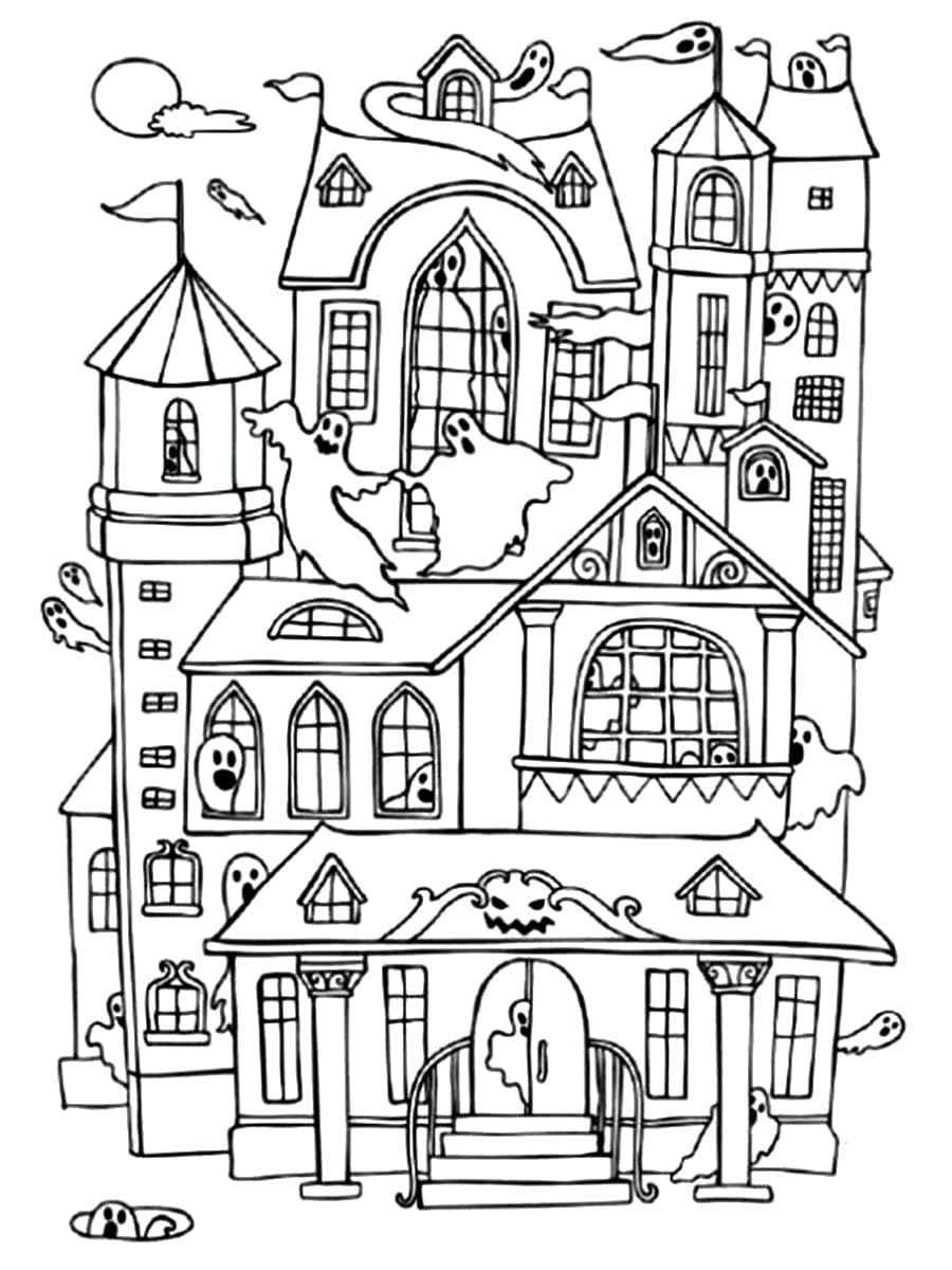 Maison Hantée 6 coloring page