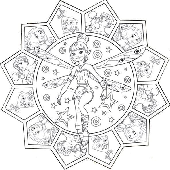 Mandala Mia et Moi coloring page