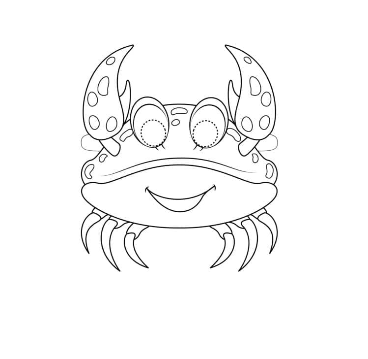 Coloriage Masque de Crabe
