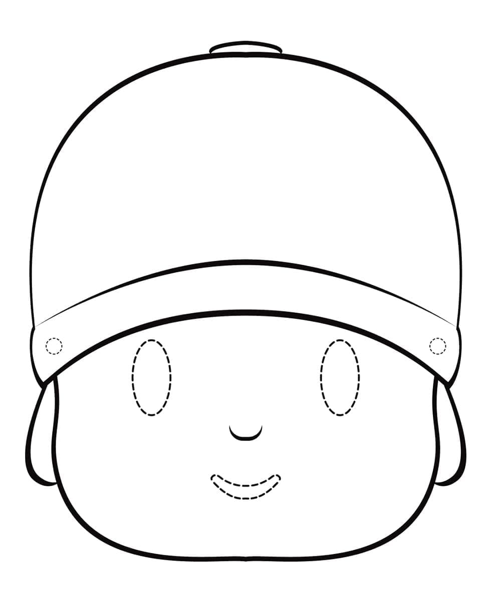 Masque de Pocoyo coloring page