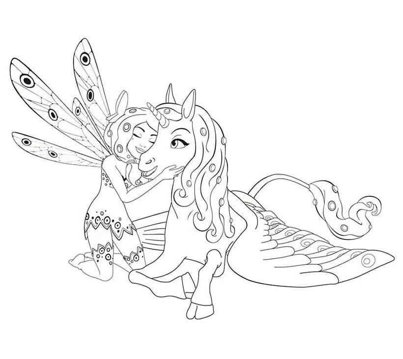 Mia et Onchao coloring page