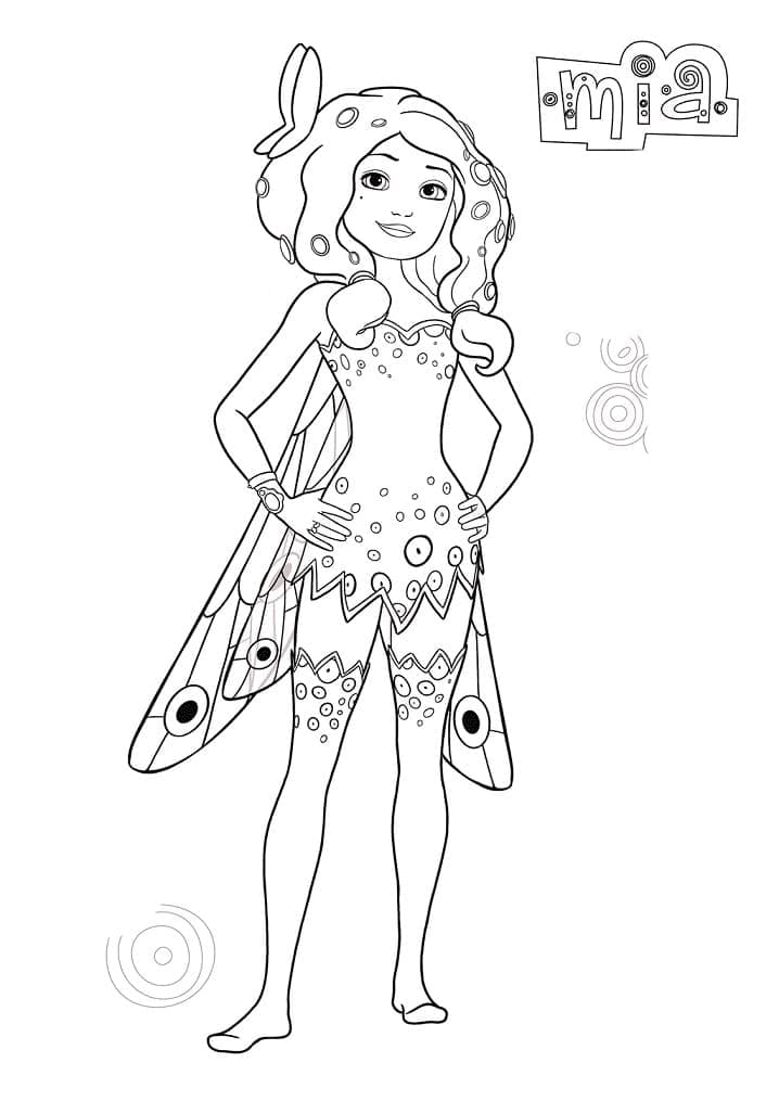 Mia Heureuse coloring page