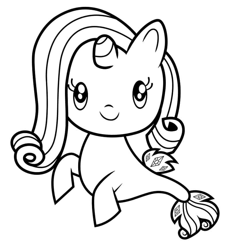 MLP Cutie Mark Crew Rarity coloring page