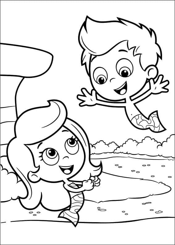 Molly et Phil coloring page