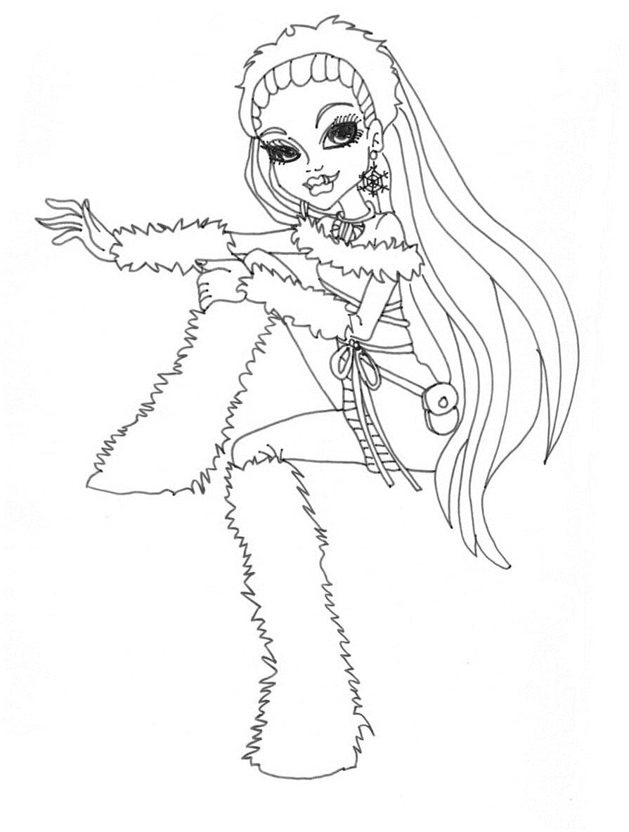 Monster High Abbey Bominable coloring page