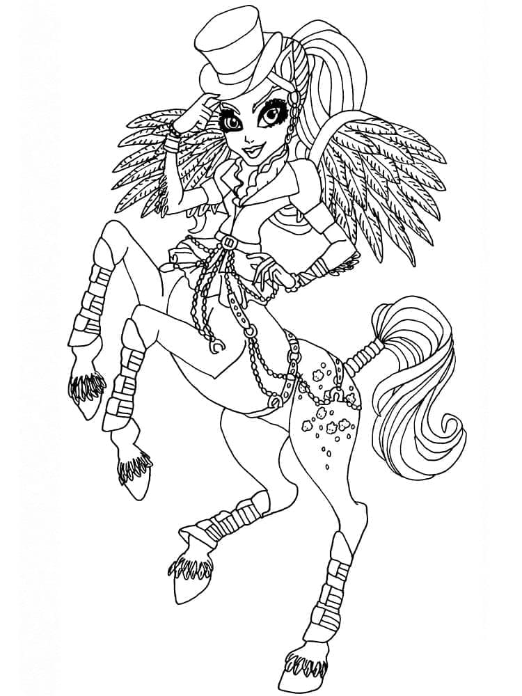 Coloriage Monster High Avea Trotter