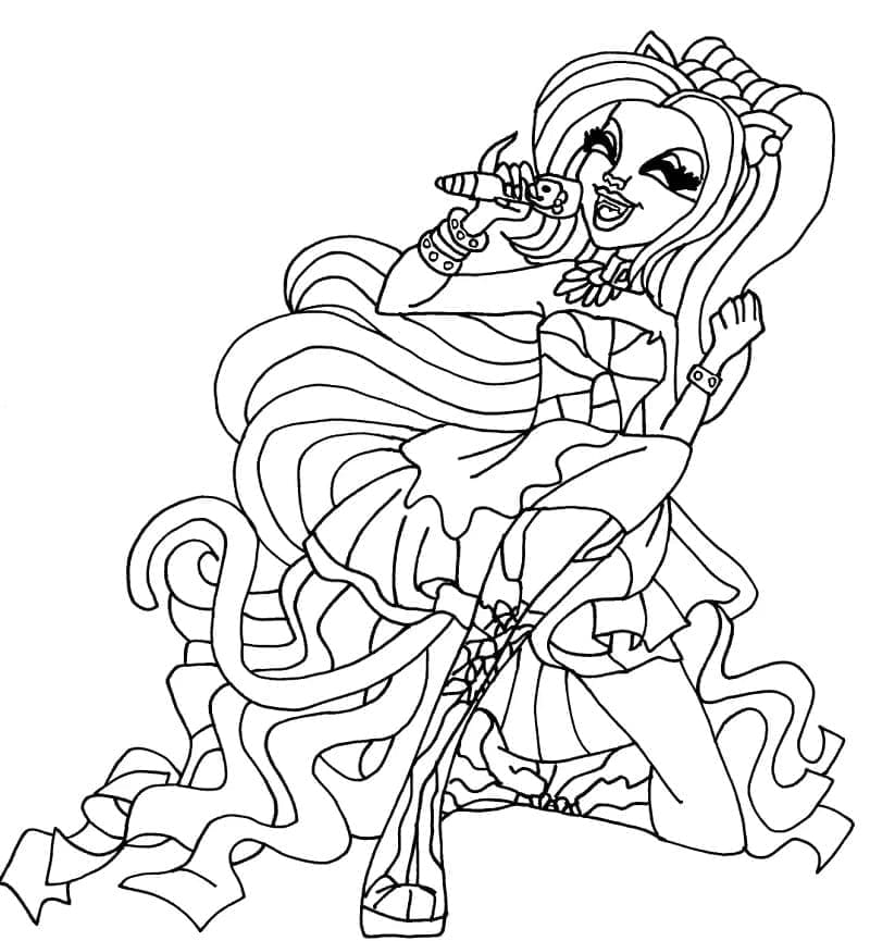 Monster High Catty Noir coloring page
