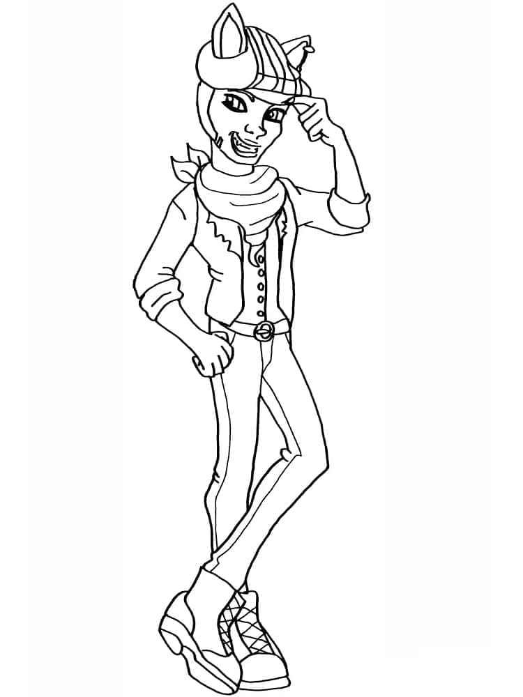 Monster High Clawd Wolf coloring page