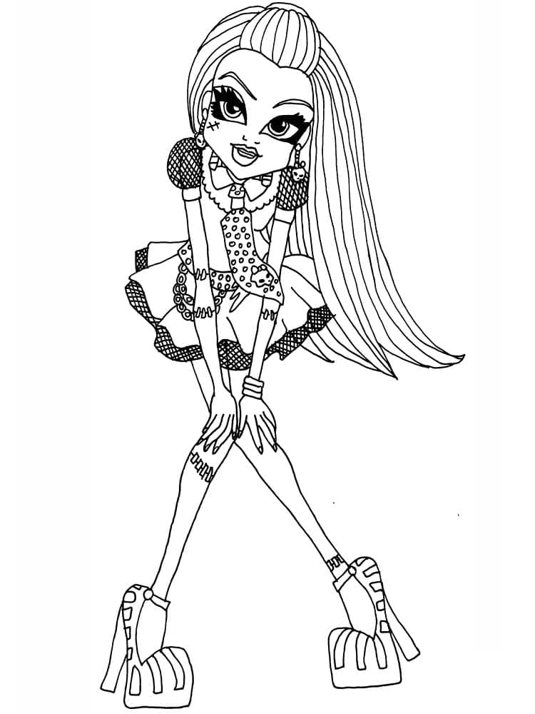 Monster High Frankie Stein coloring page