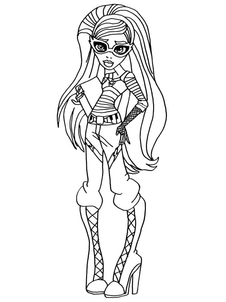 Coloriage Monster High Ghoulia Yelps