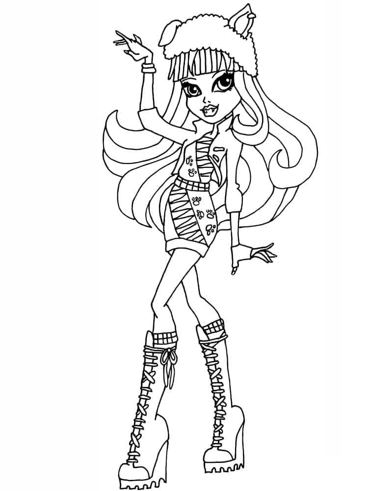 Monster High Howleen Wolf coloring page