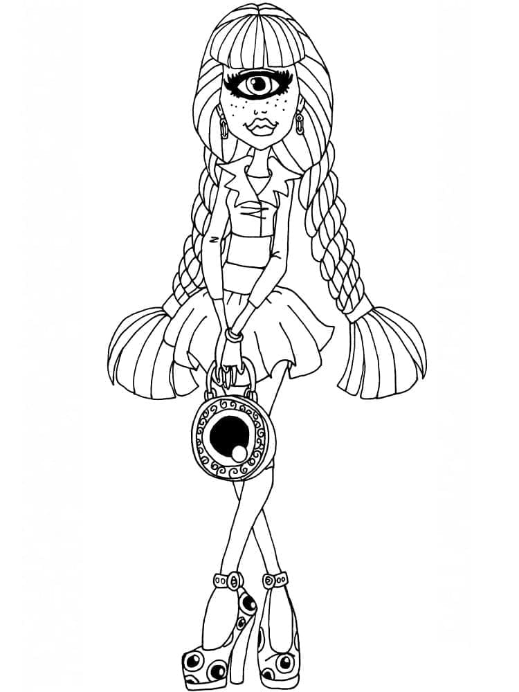 Monster High Iris Clops coloring page