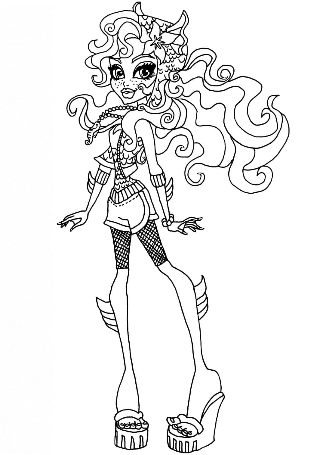 Coloriage Monster High Lagoona Blue