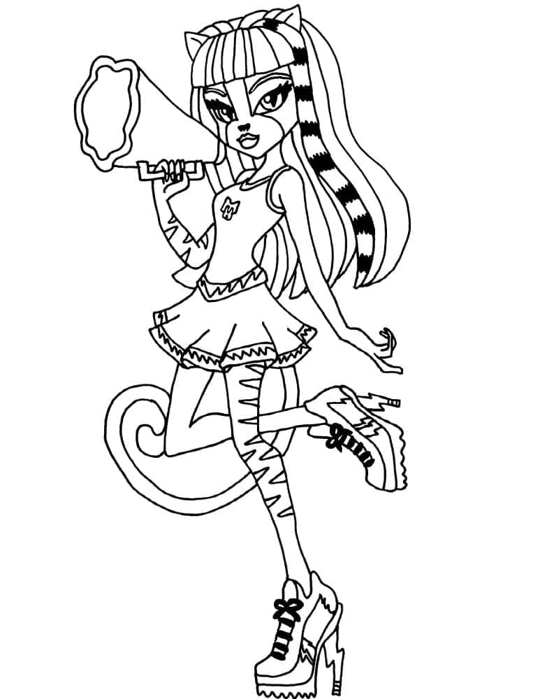 Monster High Purrsephone coloring page