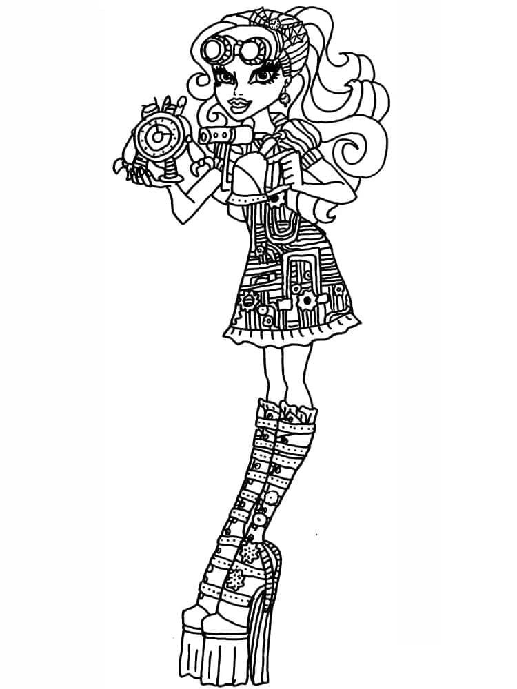 Monster High Robecca Steam coloring page