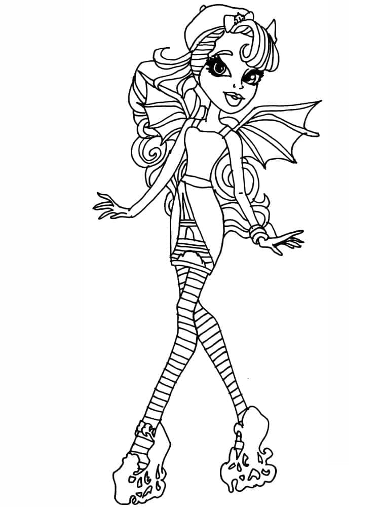Monster High Rochelle Goyle coloring page