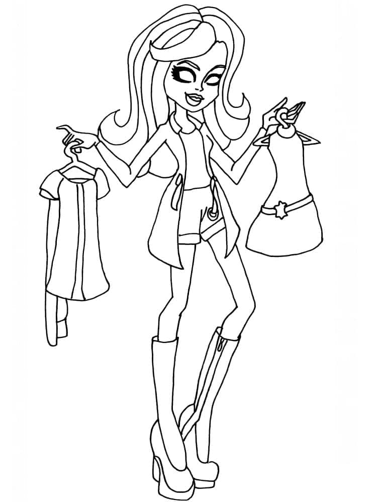 Coloriage Monster High Scarah