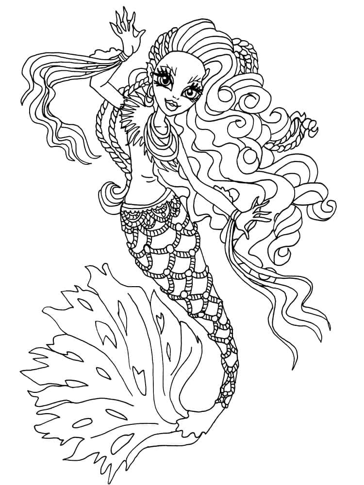 Monster High Sirena Von Boo coloring page