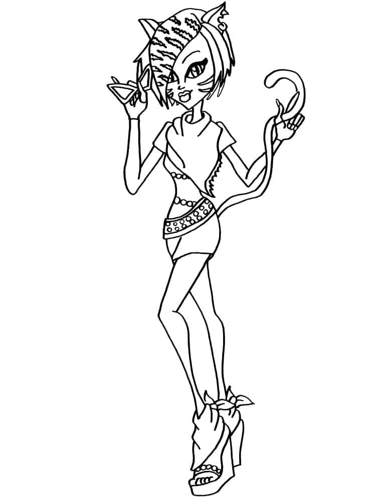 Monster High Toralei Stripe coloring page