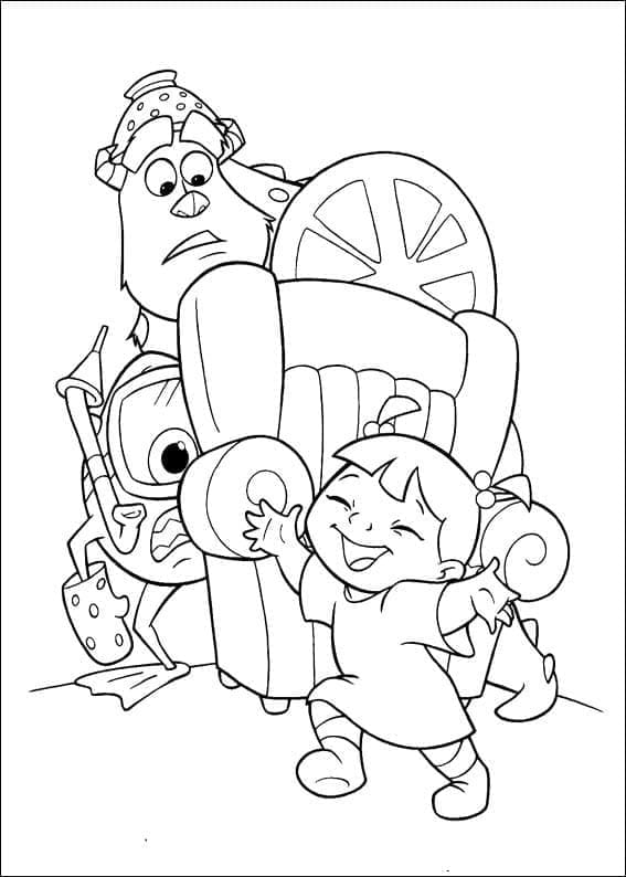 Monstres et Cie 1 coloring page