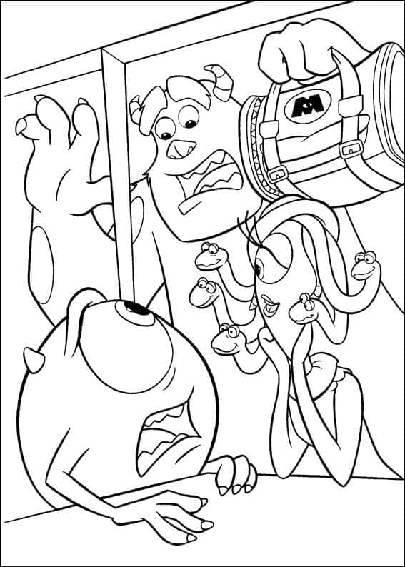 Monstres et Cie de Disney coloring page