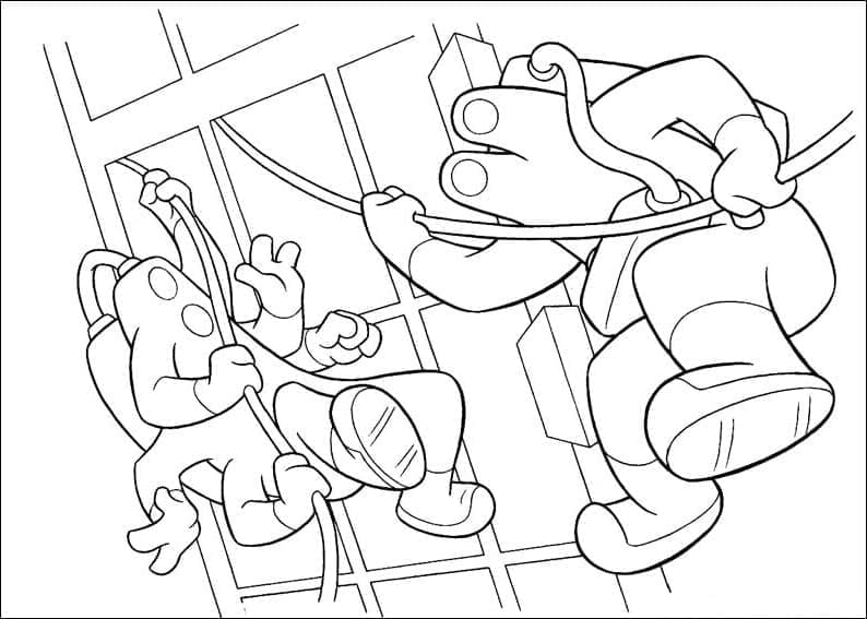 Monstres et Cie Les Agents de la CDA coloring page