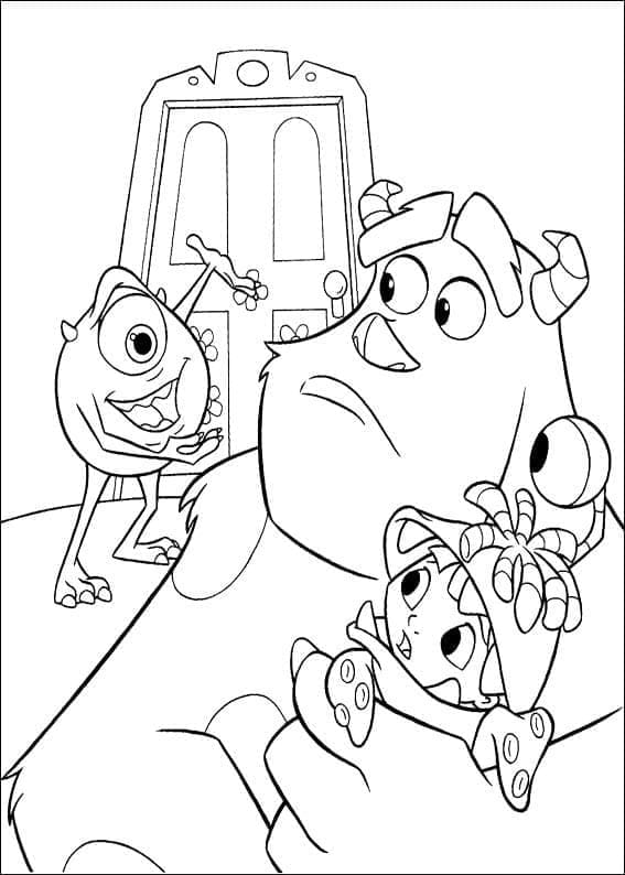 Monstres et Cie Pour Enfants coloring page