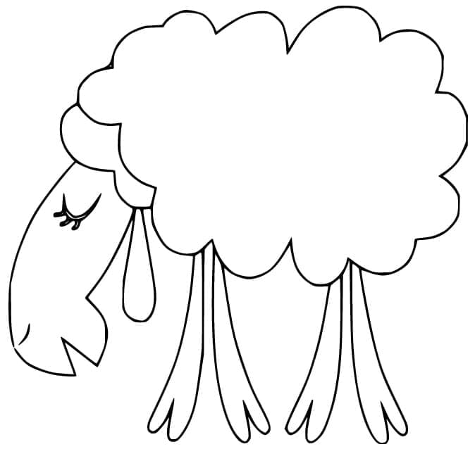 Coloriage Mouton Élégant