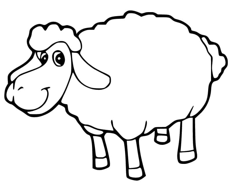 Coloriage Mouton Hilarant
