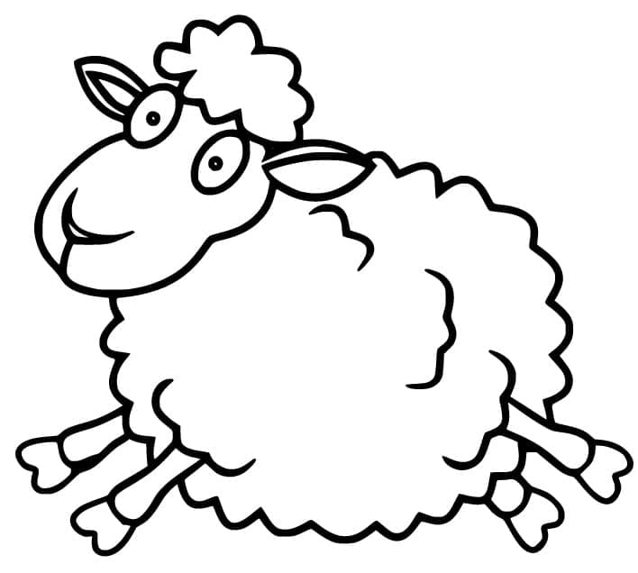 Mouton Qui Court coloring page