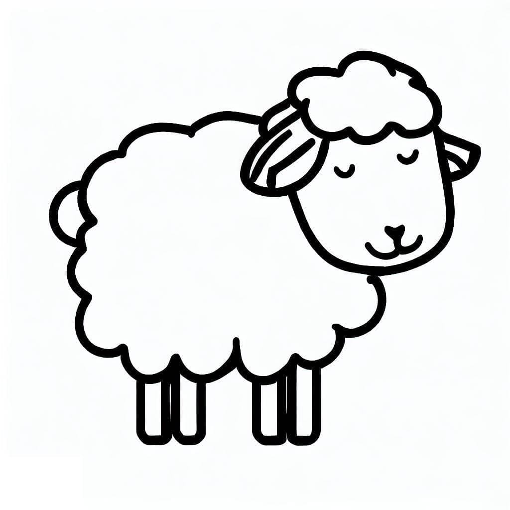 Coloriage Mouton Très Simple