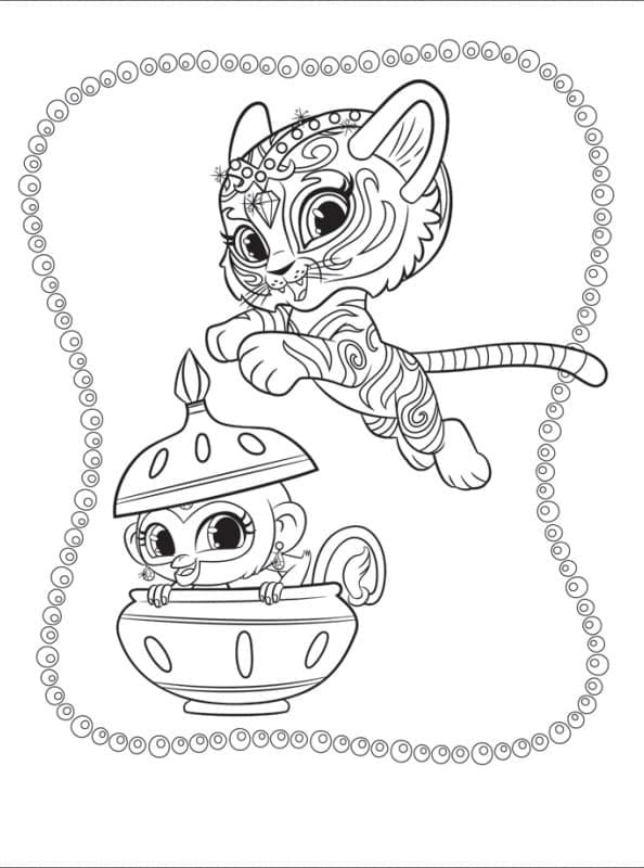 Nahal et Tala coloring page