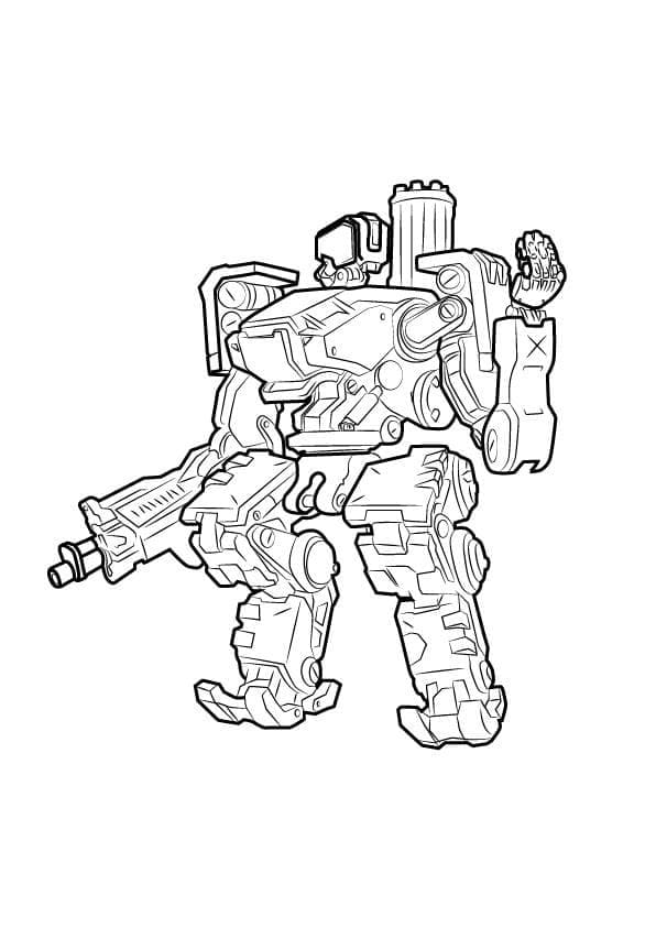 Coloriage Overwatch Bastion