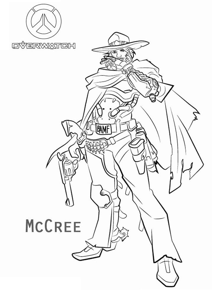 Coloriage Overwatch McCree
