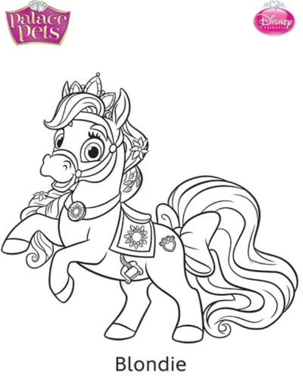 Palace Pets Blondie coloring page